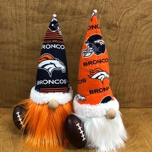 White Beard Custom order Broncos Gnome NFL Football Sports Fan Denver Blue Hat